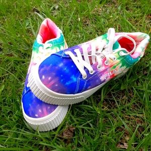 Tie dye shoes